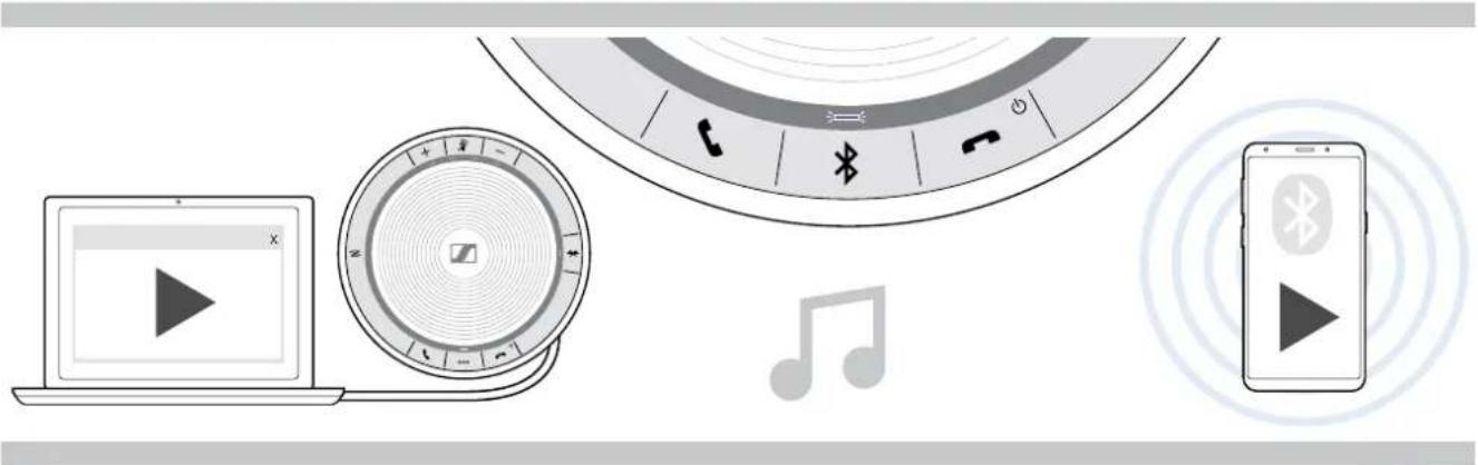 SENNHEISER SP 30+ - Écouter de la musique avec le Speakerphone – Écoute audio - 1
