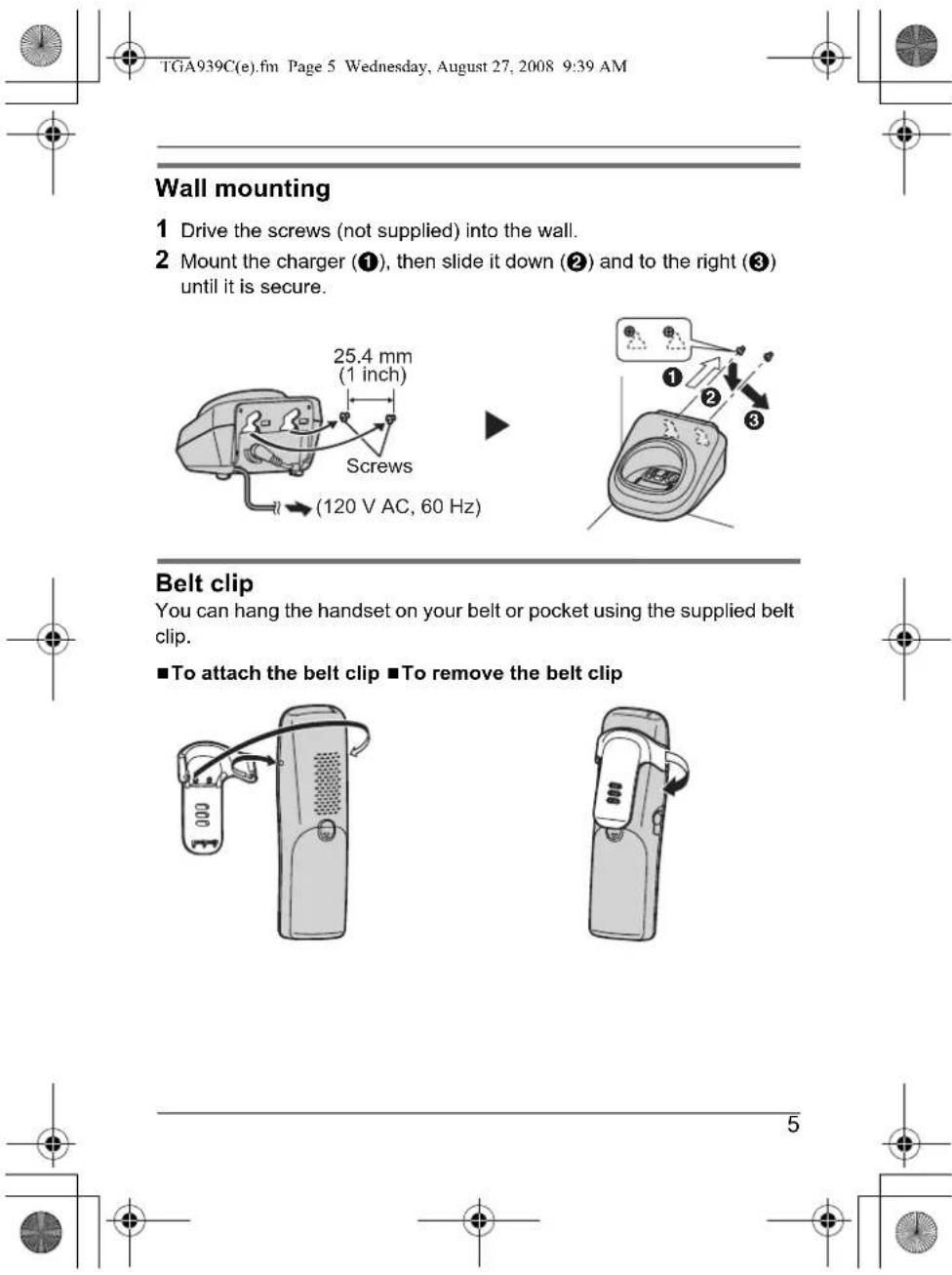 PANASONIC KXTGA939 - Display language - 5
