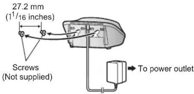 PANASONIC KXTGA680 - Connections/Wall mounting - 1