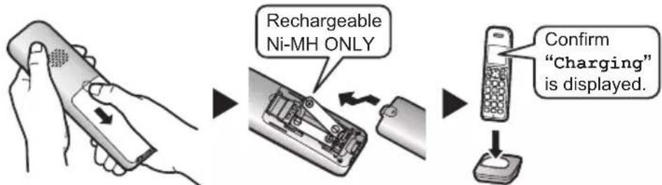 PANASONIC KXTGA680 - Charge for about 7 hours. - 1