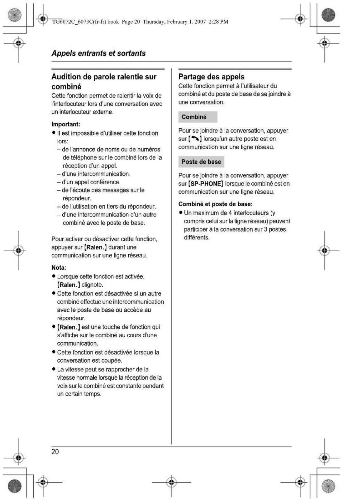 PANASONIC KXTG6072 - Nota: - 1