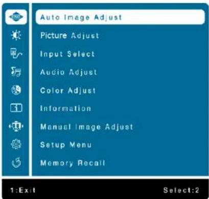V7 L238E2EU - Menu principale - 1