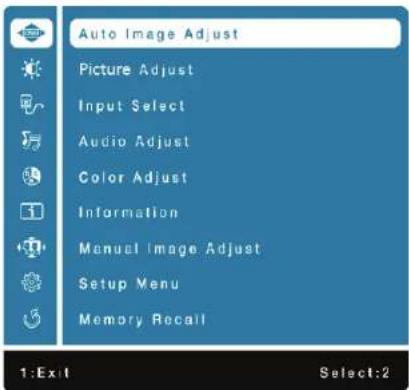 V7 L238E2EU - Menu principal - 1