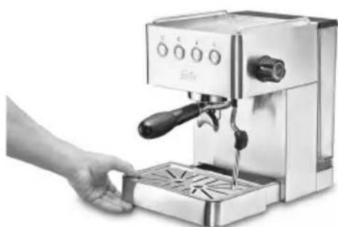 Solis Barista Gran Gusto 1014 - ■ PULIZIA DELLA VASCHETTA RACCOGLI-GOCCE E DELLA GRIGLIA APPOGGIO-TAZZE - 2