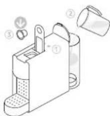 NESPRESSO Essenza Mini D30 - Programación del volumen de agua / Programando o volume de água - 1