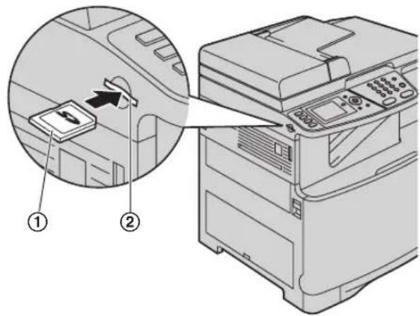 PANASONIC KXMC6260FR - Insertion d'une carte SD - 1