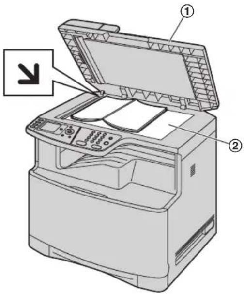 PANASONIC KXMC6260FR - Utilisation de la vitre du scanner - 1