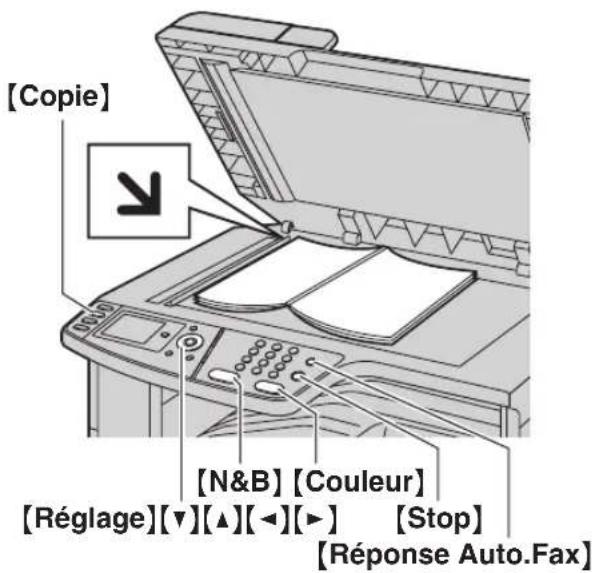 PANASONIC KXMC6260FR - Utilisation de la vitre du scanner - 1