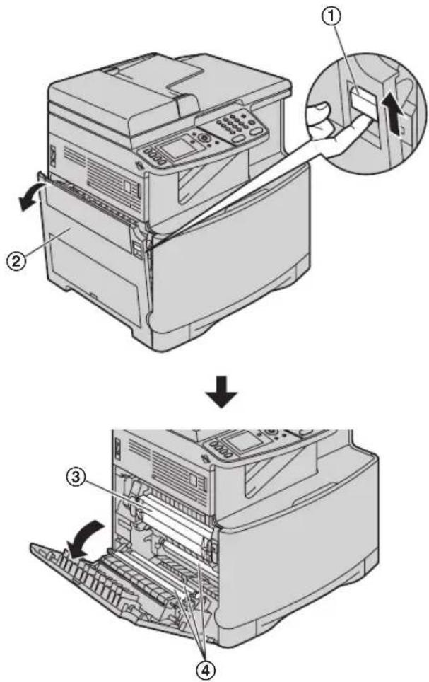 PANASONIC KXMC6260FR - Si le papier d'enregistrement a occasionné un bourrage à l'intérieur de l'appareil - 1