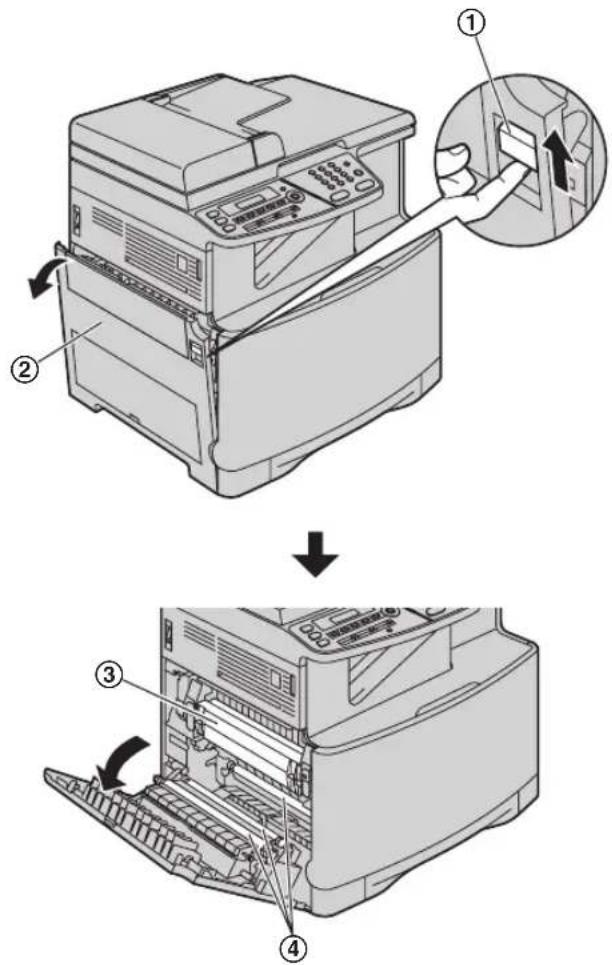 PANASONIC KXMC6020SL - Si le papier d'enregistrement a occasionné un bourrage à l'intérieur de l'appareil - 1