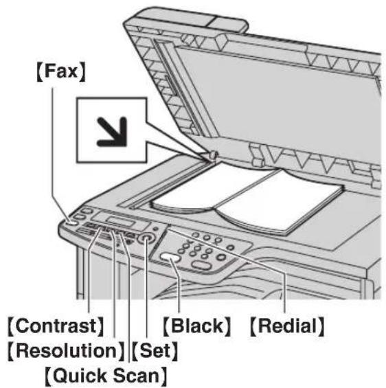 PANASONIC KXMC6020SL - Utilisation de la vitre du scanner - 1