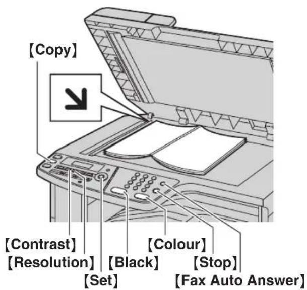 PANASONIC KXMC6020SL - Utilisation de la vitre du scanner - 1