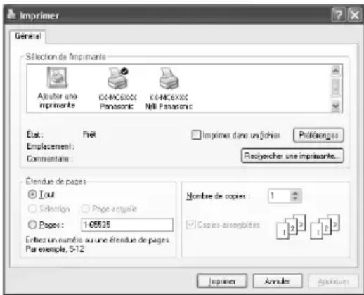 PANASONIC KXMC6020SL - Impression à partir des applications de Windows - 1