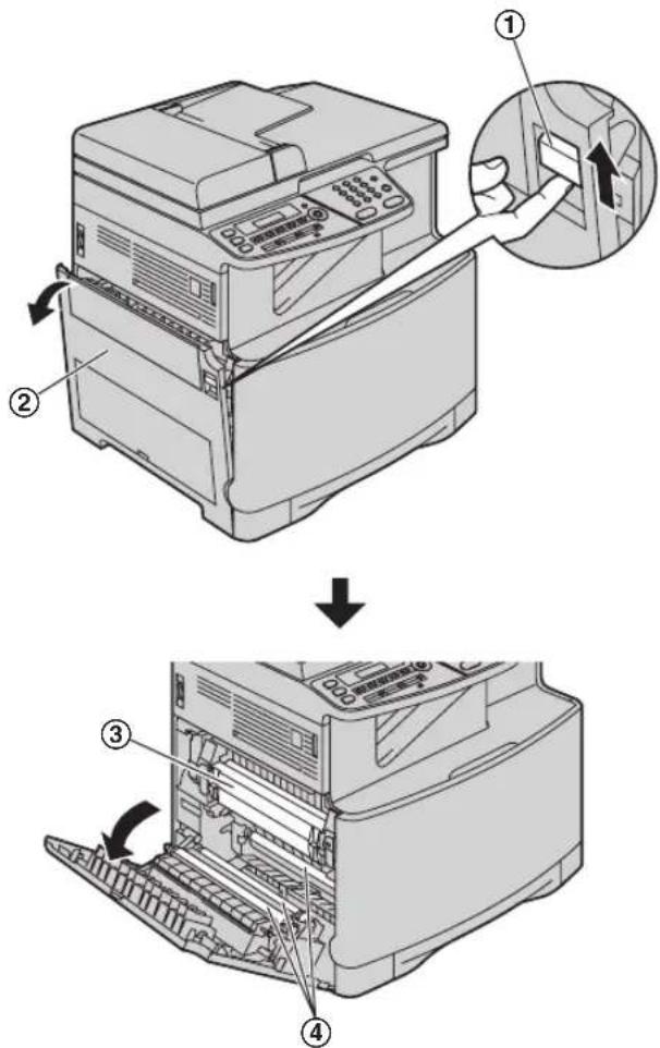 PANASONIC KXMC6020FR - Nettoyage de la chute de papier - 1