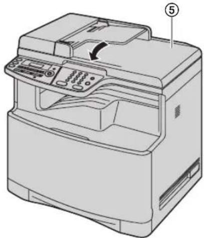 PANASONIC KXMC6020FR - Fermez le cache documents (⑤). - 1