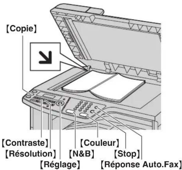 PANASONIC KXMC6020FR - Utilisation de la vitre du scanner - 1