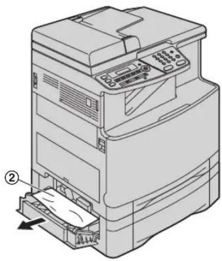 PANASONIC KXMC6020FR - Si le papier d'enregistrement a occasionné un bourrage à proximité du bac d'alimentation en option - 2