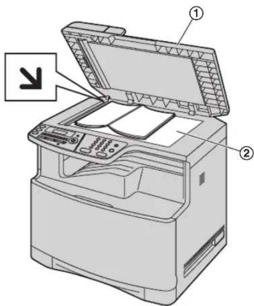 PANASONIC KXMC6020FR - Utilisation de la vitre du scanner - 1