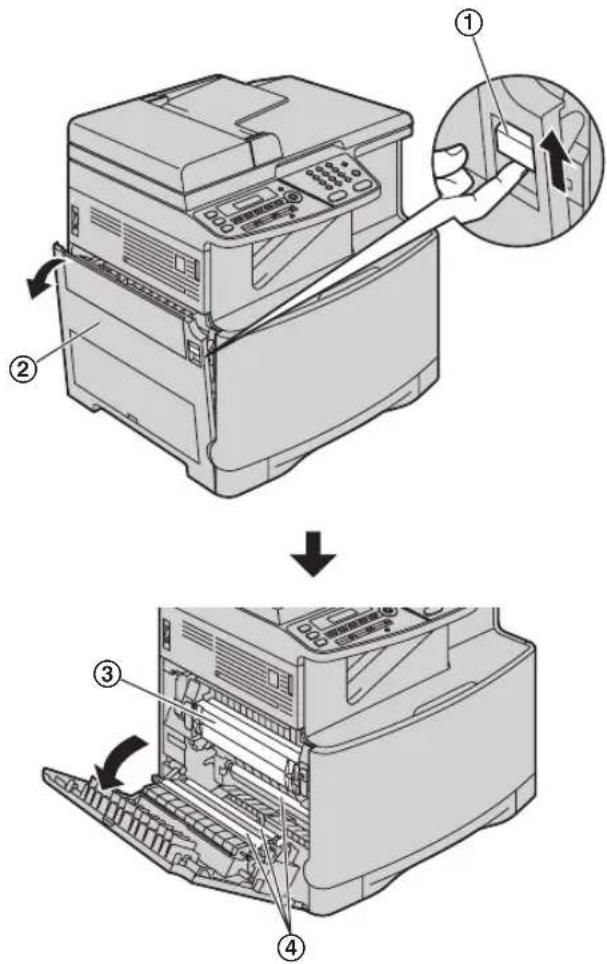 PANASONIC KXMC6020FR - Si le papier d'enregistrement a occasionné un bourrage à l'intérieur de l'appareil - 1