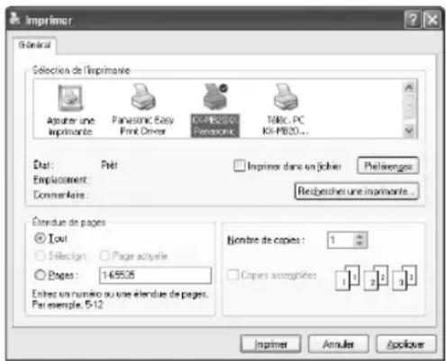 PANASONIC KXMB2030BL - Impression à partir des applications Windows - 1