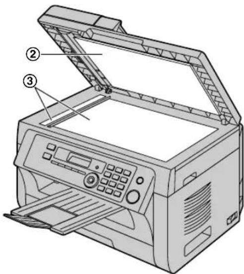 PANASONIC KXMB2030BL - Plaques blanches et vitre du scanner - 2