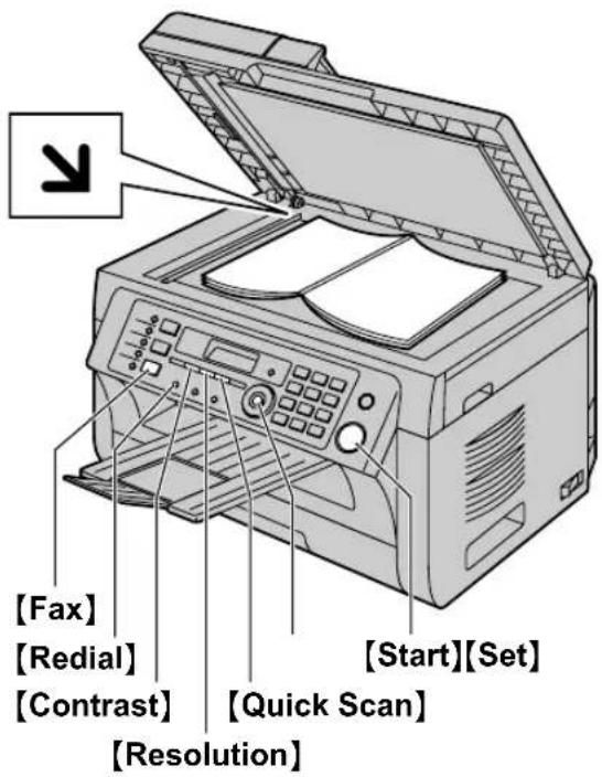 PANASONIC KXMB2030BL - Utilisation de la vitre du scanner - 1