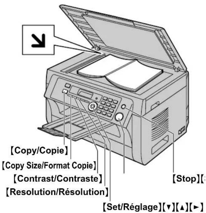 PANASONIC KXMB2011GX - Utilisation de la vitre du scanner - 1