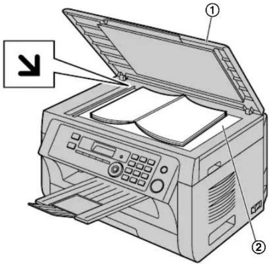 PANASONIC KXMB2011GX - Utilisation de la vitre du scanner - 1