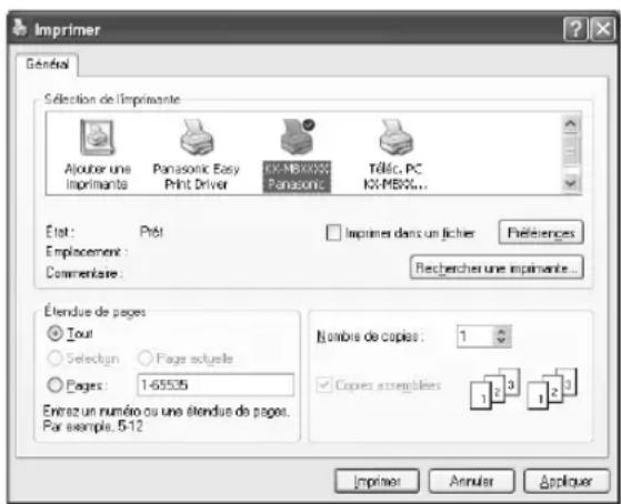 PANASONIC KXMB1530NL - Impression à partir des applications Windows - 1
