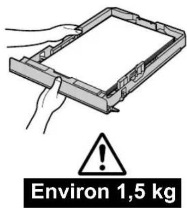 PANASONIC KXMB1530NL - Précaution d'utilisation du bac d'alimentation - 2