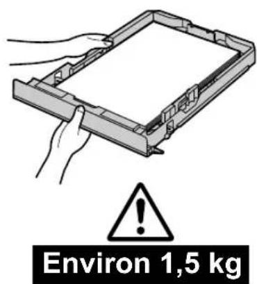 PANASONIC KXMB1520SP - Précaution d'utilisation du bac d'alimentation - 2