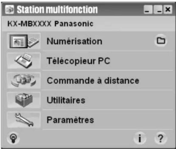 PANASONIC KXMB1536FR - Démarrage du logiciel multifonction - 1