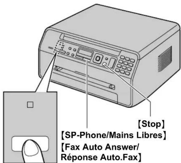 PANASONIC KXMB1536FR - Activation du mode FAX/TEL - 1