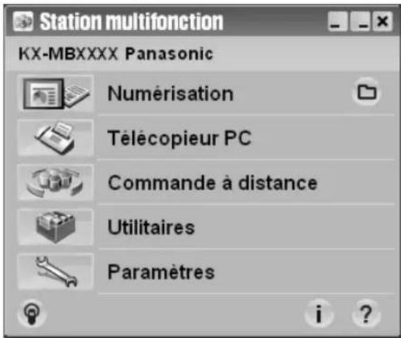 PANASONIC KXMB1520FR - Demarrage du logiciel multifonction - 1