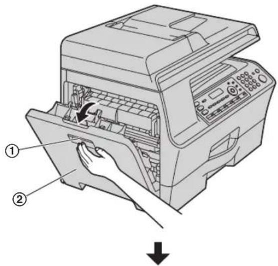 PANASONIC DPMB300EU - Si le papier d'enregistrement a occasionné un bourrage à l'intérieur de l'appareil - 1