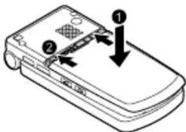 PANASONIC EBVS6 - Insertion de la batterie - 2