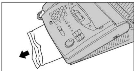 PANASONIC KXFP300BL - Si le papier n'a pas été éjecté et que le message "PAPER JAMMED" ou "CHECK PAPER" n'apparaît pas sur l'affichage - 3