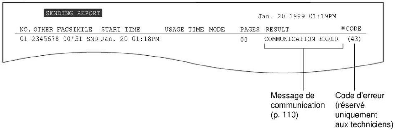 PANASONIC KXFP300BL - Impression du rapport d'envoi pour confirmation - 2