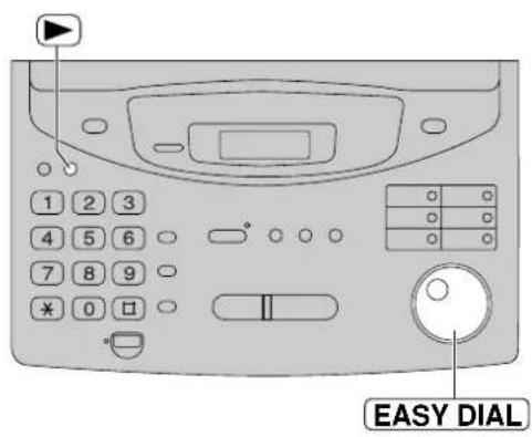 PANASONIC KXFP300BL - Pour sélectionner des caractères à l'aide du bouton EASY DIAL - 2