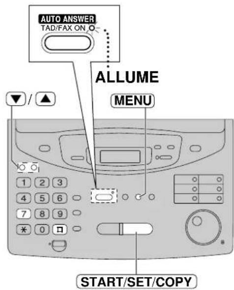 PANASONIC KXFP300BL - Passage du mode AUTO ANSWER au mode Télécopieur uniquement - 2