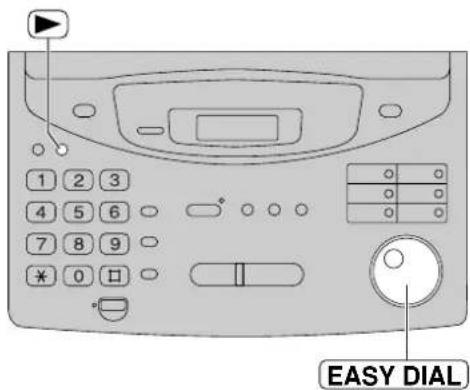 PANASONIC KXFP300BL - Pour sélectionner des caractères à l'aide du bouton EASY DIAL - 2
