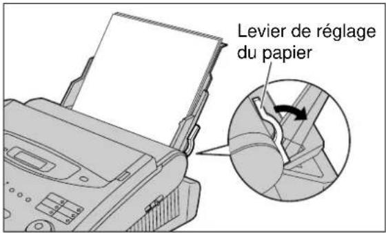 PANASONIC KXFP300BL - Replacez le levier de réglage du papier sur sa position initiale. - 2