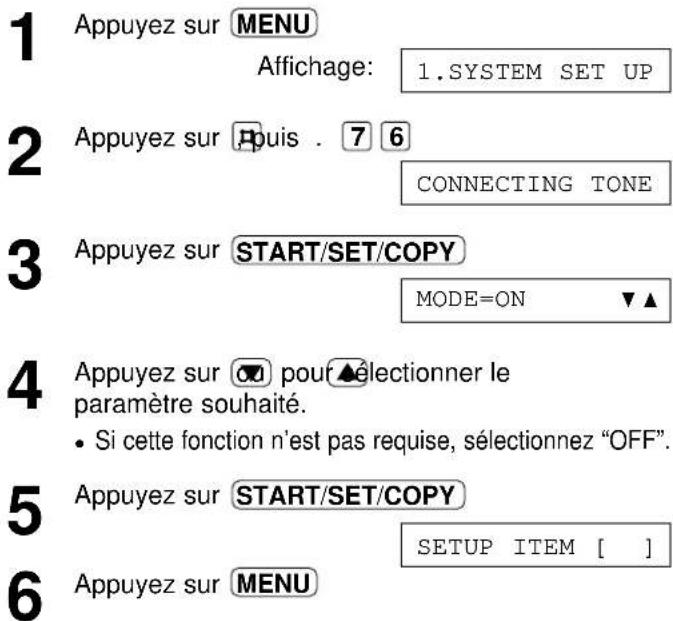 PANASONIC KXFP300BL - Tonalité de connexion - 1