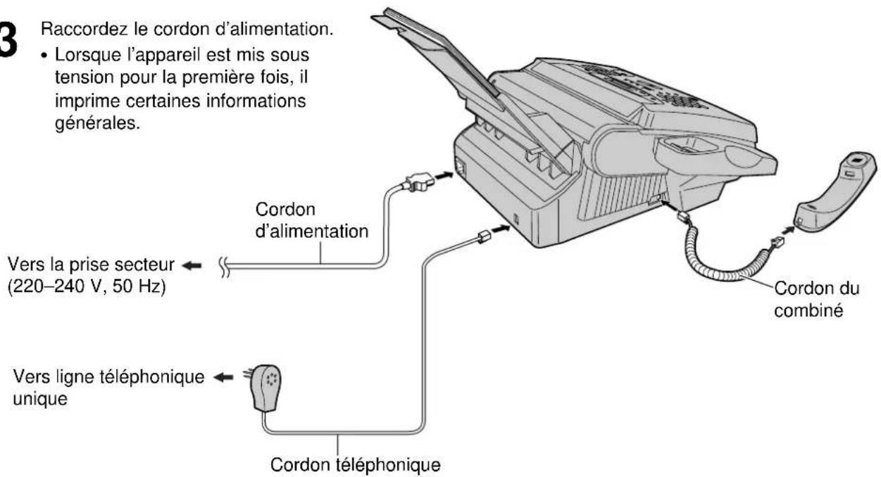 PANASONIC KXFP300BL - Raccordements - 1