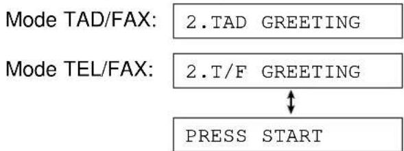 PANASONIC KXFP185BL - Effacement des announces personnelles enregistrées - 1