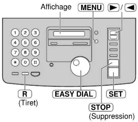 PANASONIC KXFP181BL - Programmation de votre numero d'appoint - 1