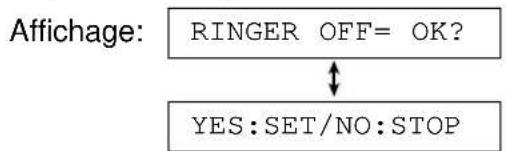 PANASONIC KXFP181BL - Pour désactiver la sonnerie: - 1