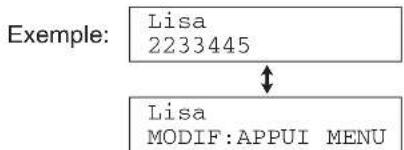 PANASONIC KXFP155BF - Appuyer sur + ou - jusqu'ac que que l'entrée voulue s'affiche. - 1