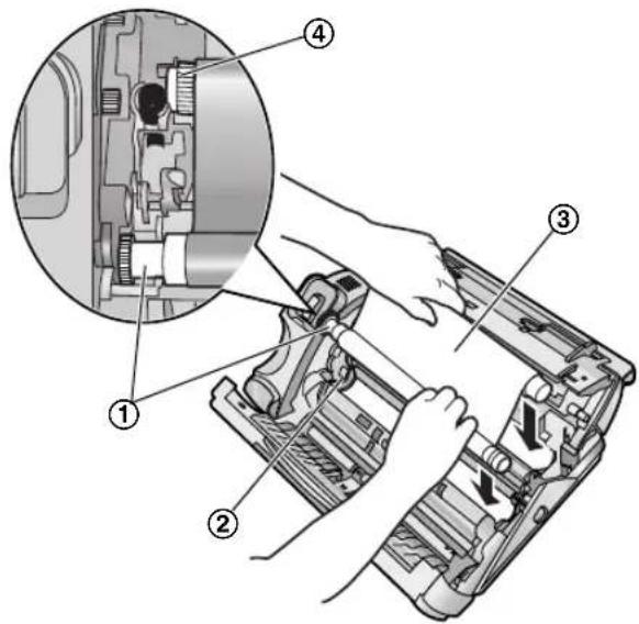 PANASONIC KXFP145BL - Installation du ruban encreur - 4