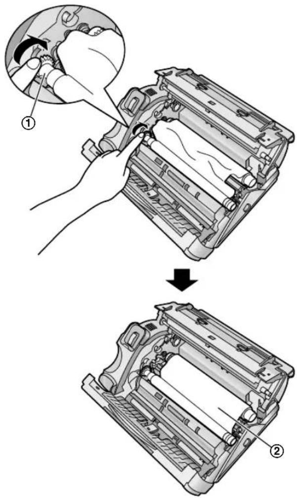 PANASONIC KXFP145BL - Installation du ruban encreur - 5